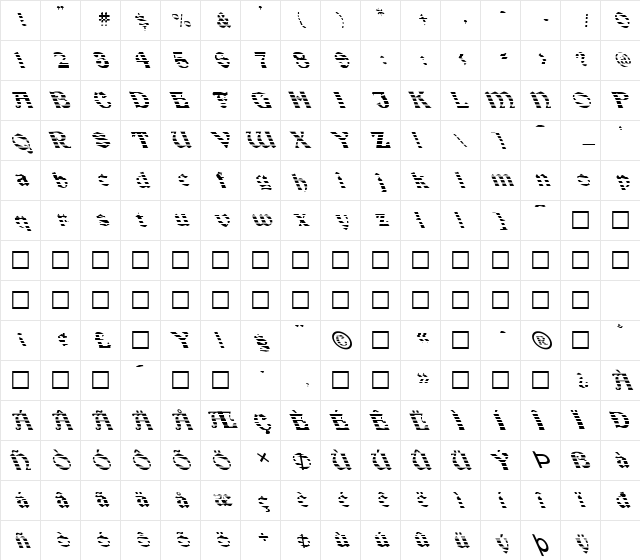 FZ JAZZY 19 STRIPED LEFTY Medium  glyph index