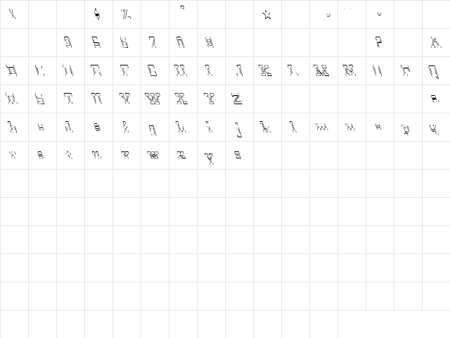 El Paso 2 Regular  glyph index