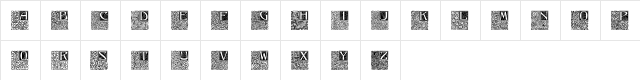 Decorative Initials 2 Regular  glyph index