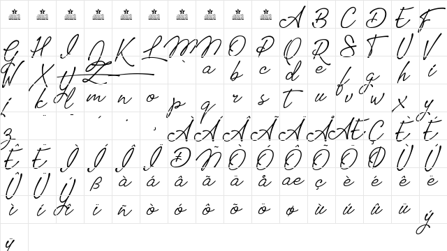 Tomatoes Regular  glyph index