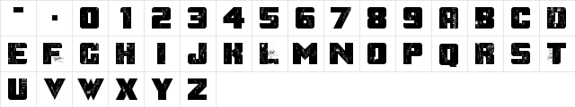 After the Goldrush Regular  glyph index