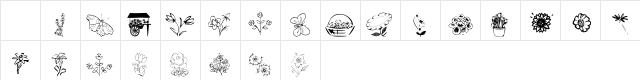 KR Spring Me Regular  glyph index