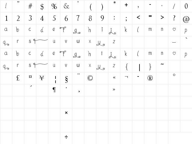I Love What You Do!!.. Regular  glyph index