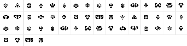 Hexagonos Regular  glyph index