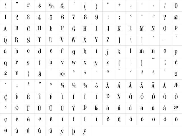 Ed Roman  glyph index