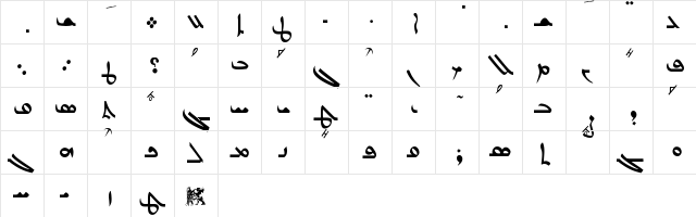 Assyria's Letters (West) Regular  glyph index