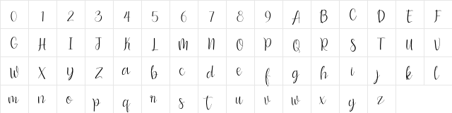 Bumble Blitz Regular  glyph index