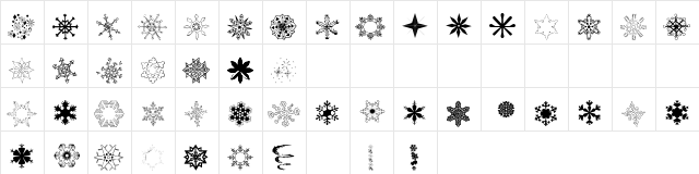 101! FlakieZ Regular  glyph index