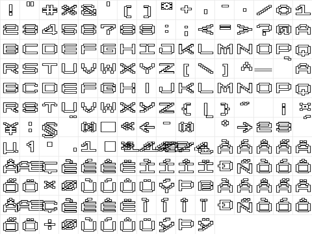 LomoWallOutline LT Std 100 Regular  glyph index