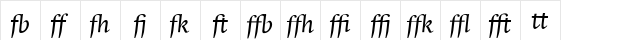 Whitenights LT Std ItLig Regular  glyph index