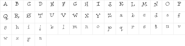 LHF Spaz Regular  glyph index