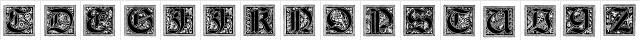 Camelot_Initials Normal  glyph index