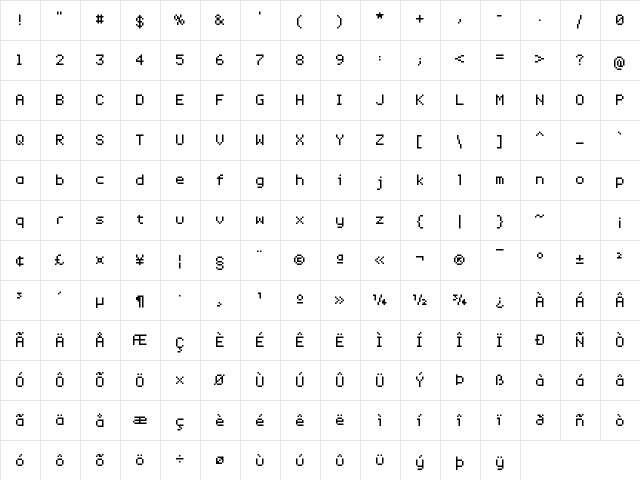 EnterCommand Medium  glyph index