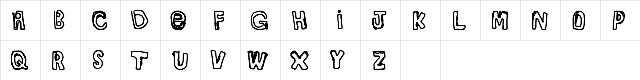 BULLY BOYS Regular  glyph index