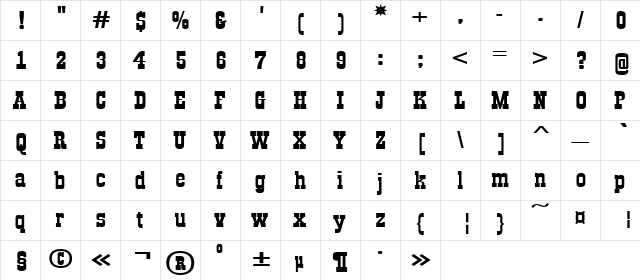 a_GildiaExp Bold  glyph index