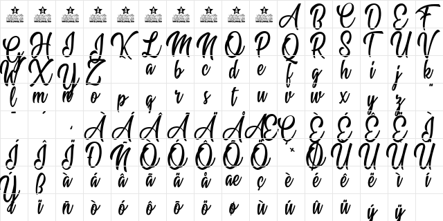 Marshmallow Personal Use Regular  glyph index