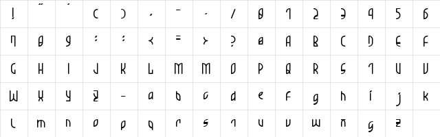 Cherryblossom ver2  glyph index