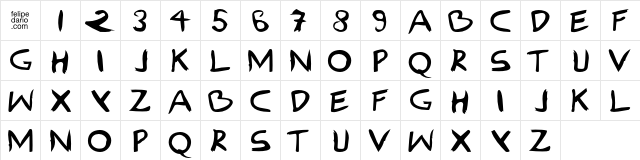 FD Ilhoscript Regular  glyph index