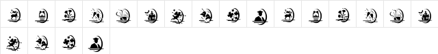 KR Happy Holidays Regular  glyph index