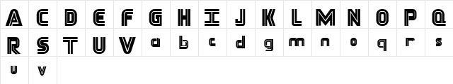 Techtonic Normal  glyph index