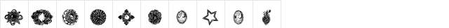 Destiny's Fancy's Regular  glyph index