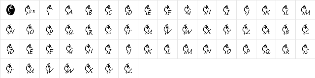 New Regular  glyph index