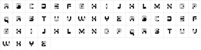 Vibes Regular  glyph index
