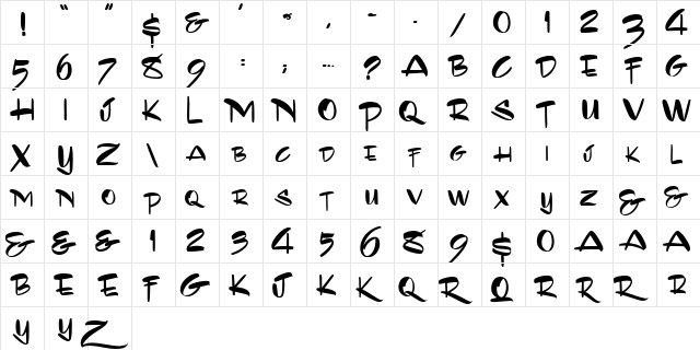 0 RaceCar Casual DNA Regular  glyph index