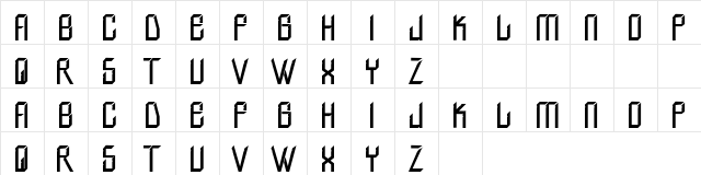 H74 Valkyrie Regular  glyph index