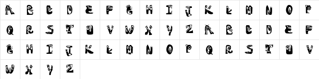 MonstoCaps Regular  glyph index
