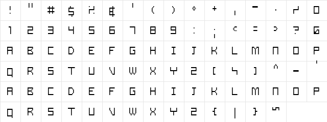 Samson Thin  glyph index