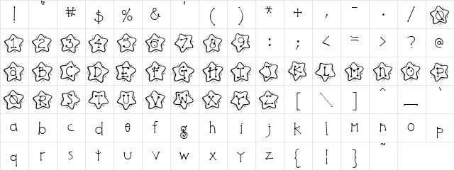 DJ Star Regular  glyph index