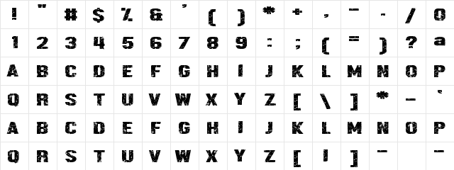 Fake News Regular  glyph index