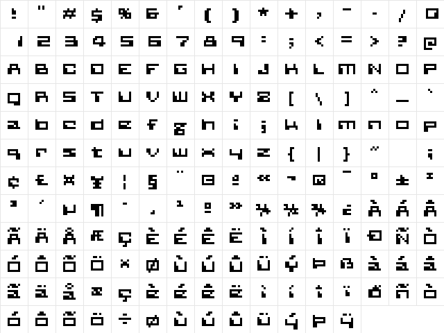 PlanetaryContact Medium  glyph index