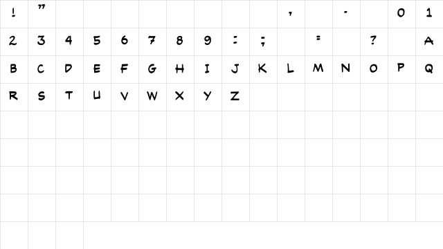 Prismacolor_Marker_Font Medium  glyph index