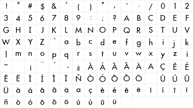 ScholHudson Regular  glyph index
