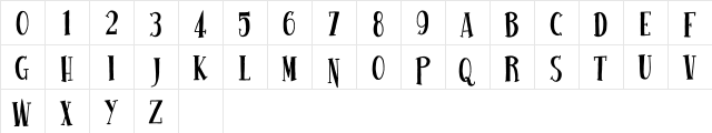 Usual Day One Regular  glyph index
