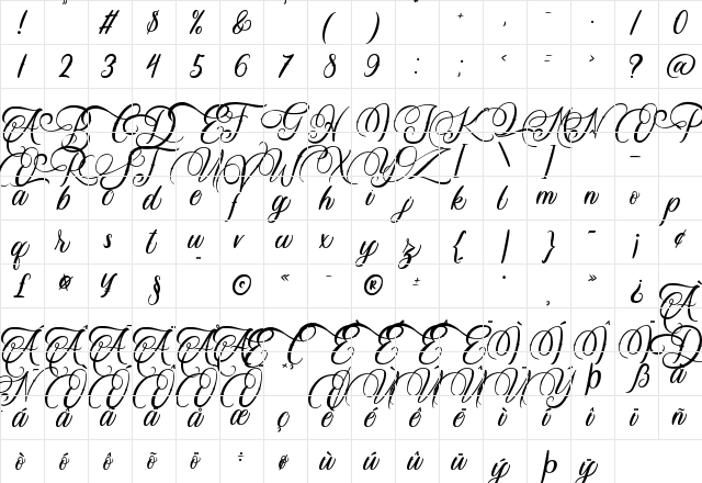 Daisuky Fancy Regular  glyph index