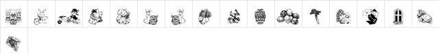 Destiny's Easter Dings Regular  glyph index