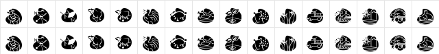 KR Back On The Farm Regular  glyph index