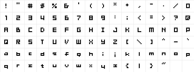 04b03b Regular  glyph index