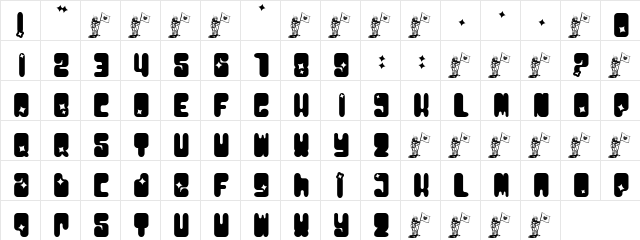 MoonPie Cadet Good  glyph index