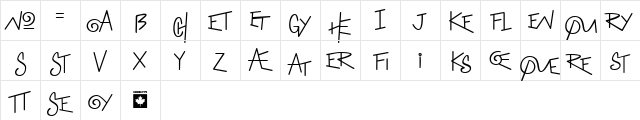 Showboat Alt Regular  glyph index