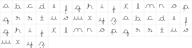 Aster 3 Medium  glyph index