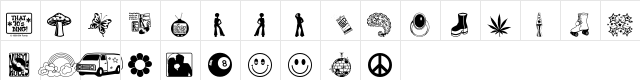 That 70's Ding! BV Regular  glyph index