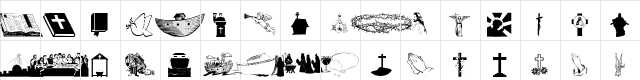 wmreligious1 Regular  glyph index