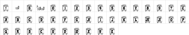 Circus train Regular  glyph index