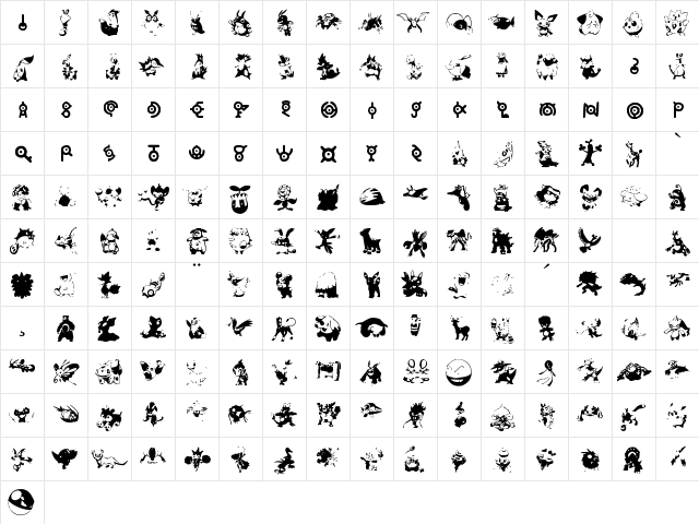 Markdings Three Regular  glyph index