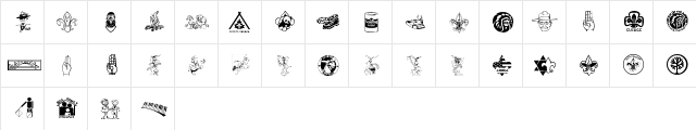 SCOUT015 Regular  glyph index