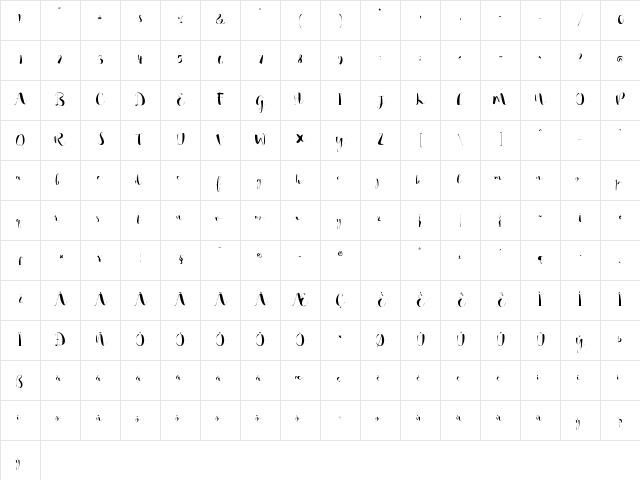So Lovely Regular  glyph index